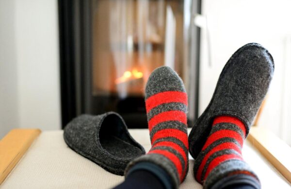 chaussettes chauffantes pour l'hiver