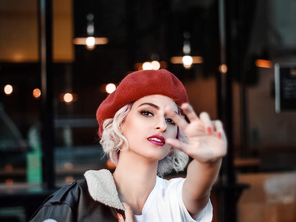 Béret femme rouille